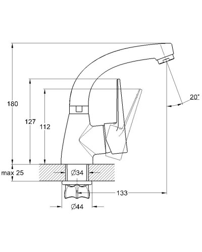 Смеситель для раковины G.Lauf ZOP1-A045