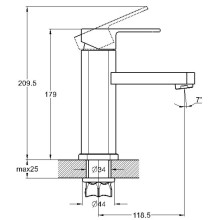 Смеситель для раковины G.Lauf NEB1-A123KT