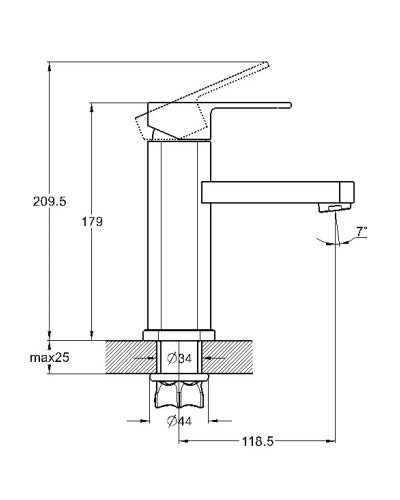 Смеситель для раковины G.Lauf NEB1-A123KT