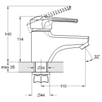 Смеситель для раковины G.Lauf LWZ1-A182