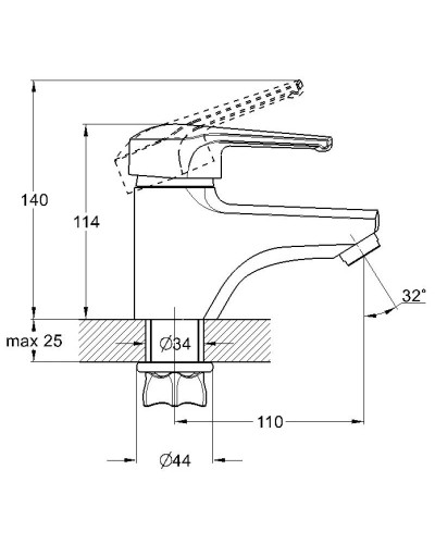 Смеситель для раковины G.Lauf LWZ1-A182