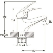 Смеситель для раковины G.Lauf KLO1-A048
