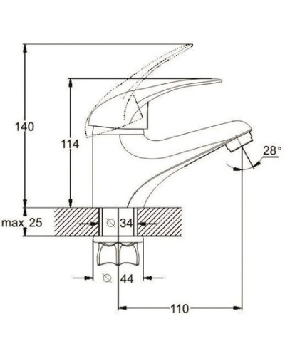 Смеситель для раковины G.Lauf KLO1-A048