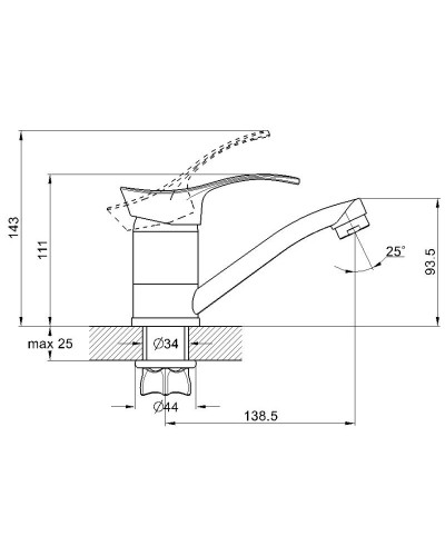 Смеситель для раковины G.Lauf 4T4-B043