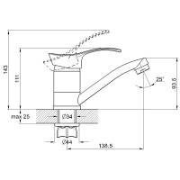 Смеситель для раковины G.Lauf 4T4-B180