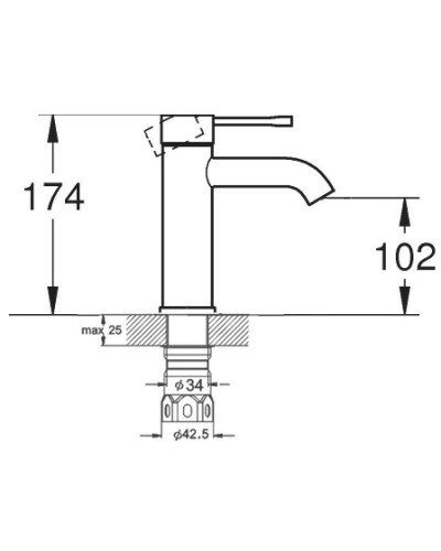 Смеситель для раковины G.Lauf ZAP1-B090