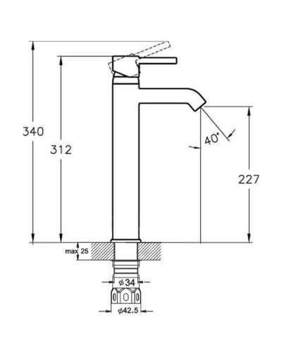 Смеситель для раковины G.Lauf ZAP1-C090