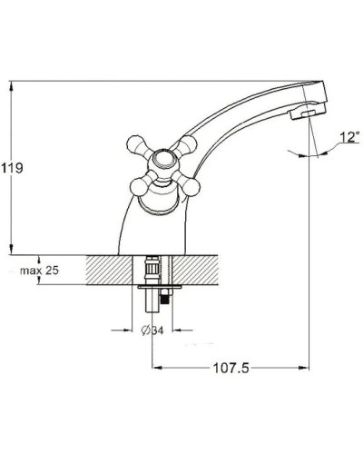 Смеситель для раковины G.Lauf QMT1-A722