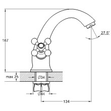 Смеситель для раковины G.Lauf QML1-A827