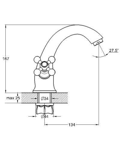 Смеситель для раковины G.Lauf QML1-A827