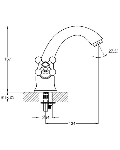 Смеситель для раковины G.Lauf QSL1-A827