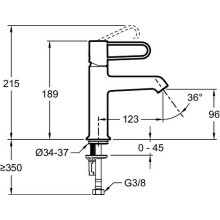 Смеситель для раковины Jacob Delafon Odeon Rive Gauche E21029-BL-BL Черный матовый