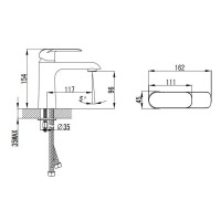Смеситель для раковины хром/белый Bien Torres BL11006401