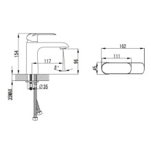 Смеситель для раковины хром/белый Bien Torres BL11006401