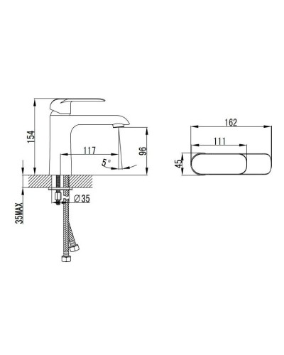 Смеситель для раковины хром/белый Bien Torres BL11006401