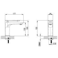 Смеситель для раковины хром/розовое золото Bien Hermes BL11009402