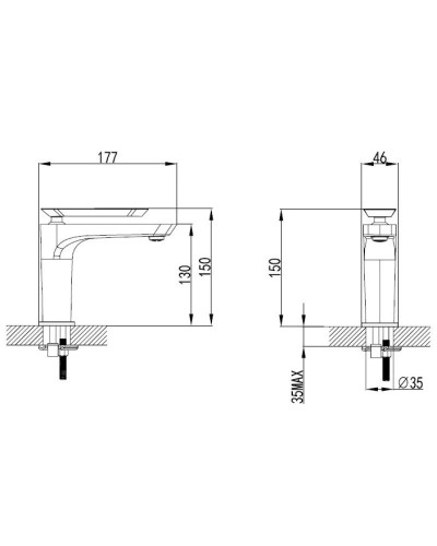 Смеситель для раковины хром/розовое золото Bien Hermes BL11009402