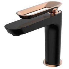 Смеситель для раковины черный/розовое золото Bien Hermes BL11009403