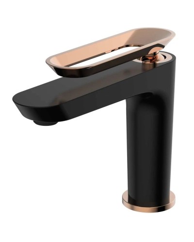 Смеситель для раковины черный/розовое золото Bien Hermes BL11009403