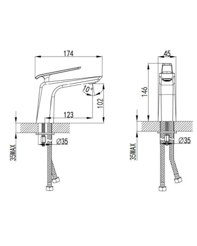 Смеситель для раковины Bien Lucca BL11012101