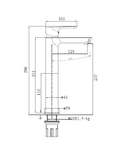 Смеситель для раковины Bien Torres BL21017103