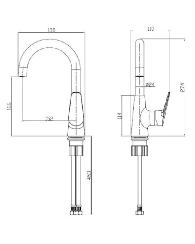 Смеситель для раковины Bien Via BL31019104