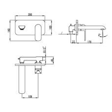 Смеситель для раковины хром/белый Bien Due BL41006404