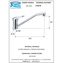 Кран для холодной воды Remer Remix R40M