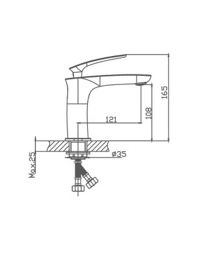 Смеситель для раковины Haiba HB10616 Хром