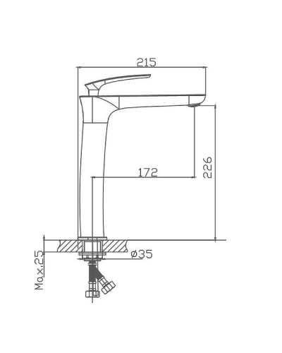 Смеситель для раковины Haiba HB11616 Хром