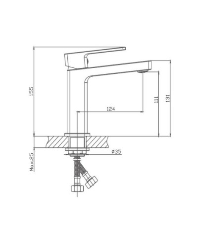 Смеситель для раковины Haiba HB10615 Хром