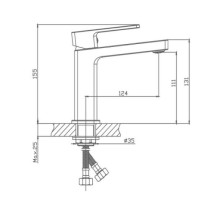 Смеситель для раковины Haiba HB10615-7 Черный матовый
