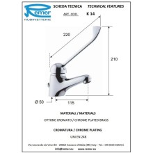 Смеситель для раковины с донным клапаном Remer Kiss K14