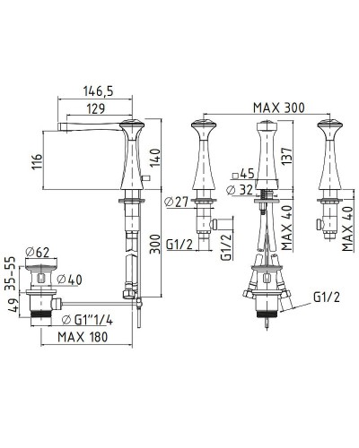Смеситель для раковины Migliore Opera 19044 Хром