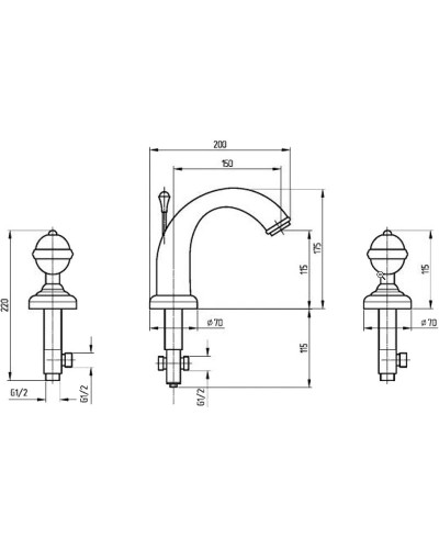 Смеситель для раковины Migliore Cristalia 18588 Хром