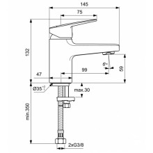Смеситель для раковины Ideal Standard Ceraplan BD200AA Хром