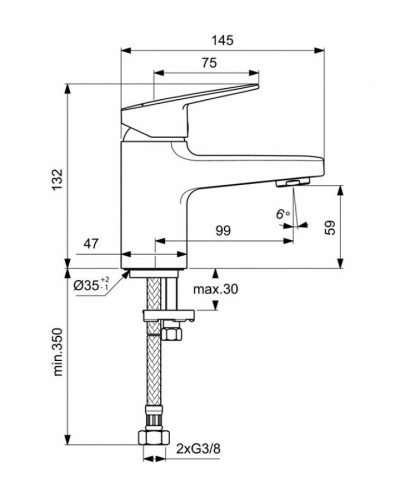 Смеситель для раковины Ideal Standard Ceraplan BD200AA Хром