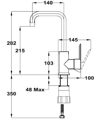 Смеситель для раковины Teka Petra 813766280 Хром
