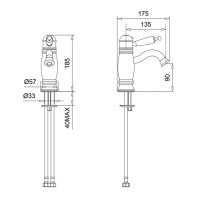 Смеситель для раковины Migliore Oxford 19136 с термостатом Хром