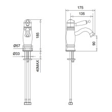 Смеситель для раковины Migliore Oxford 19136 с термостатом Хром
