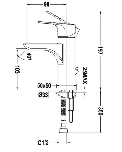 Смеситель для раковины Teka Palma 653311210 Хром