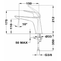 Смеситель для раковины Teka Itaca 673860210 Хром