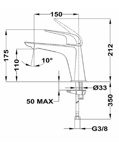 Смеситель для раковины Teka Itaca 673860210 Хром