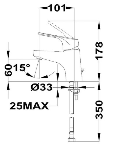 Смеситель для раковины Teka Alcudia 4634662C0 Хром