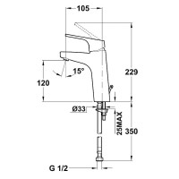 Смеситель для раковины Teka Alcudia 4638662C0 Хром