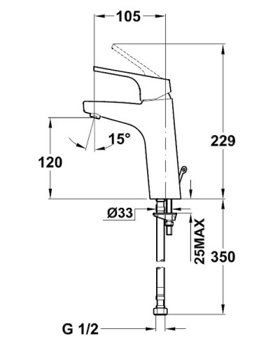 Смеситель для раковины Teka Alcudia 4638662C0 Хром