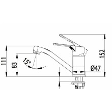 Смеситель для раковины Teka Salina 273866210 Хром
