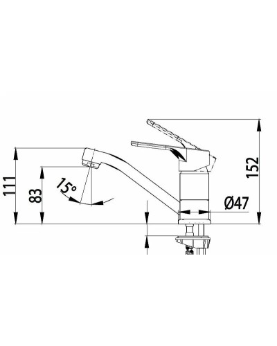 Смеситель для раковины Teka Salina 273866210 Хром