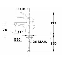 Смеситель для раковины Teka Deia 403466210 Хром