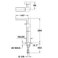 Смеситель для раковины Teka Formentera 623110200 Хром